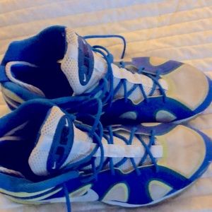 Nike blue and neon yellow